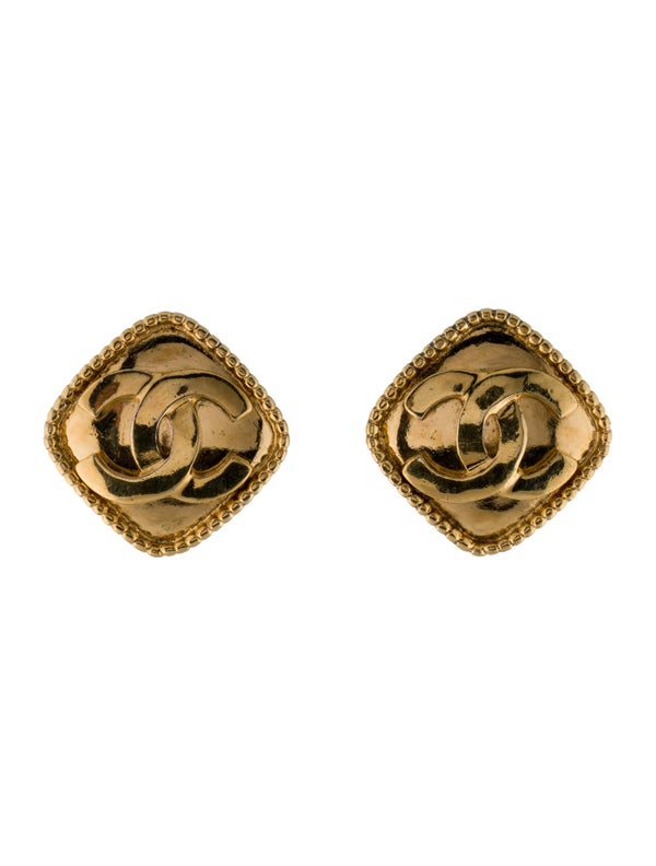 Chanel Vintage CC Clip-On Earrings