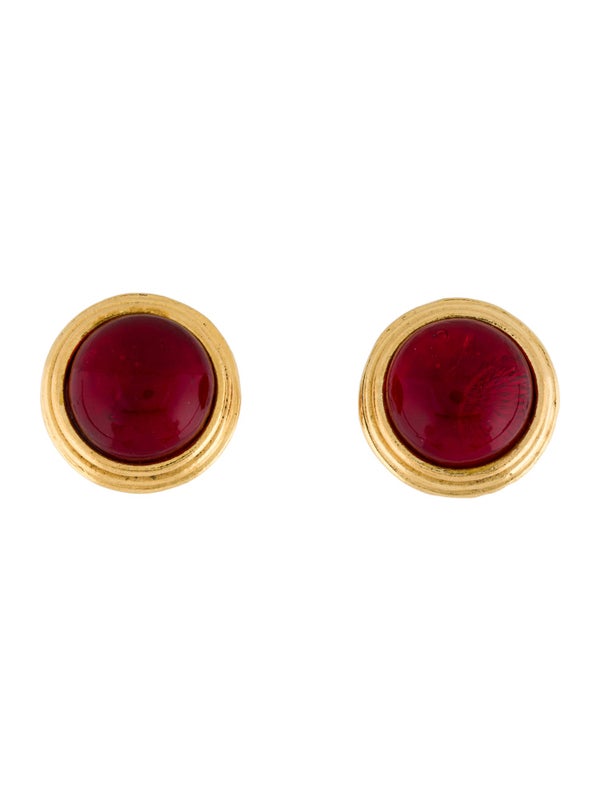 Chanel Vintage Gripoix Clip-On Earrings