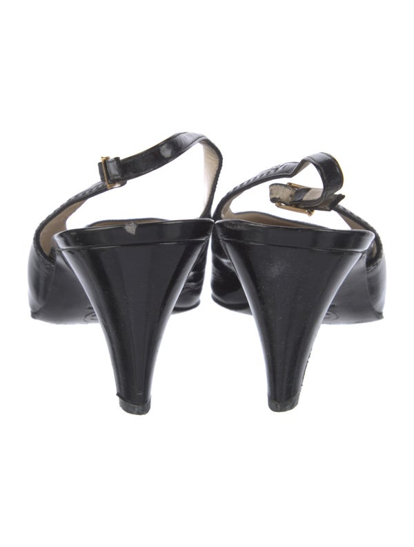 Chanel Vintage Leather Slingback Pumps