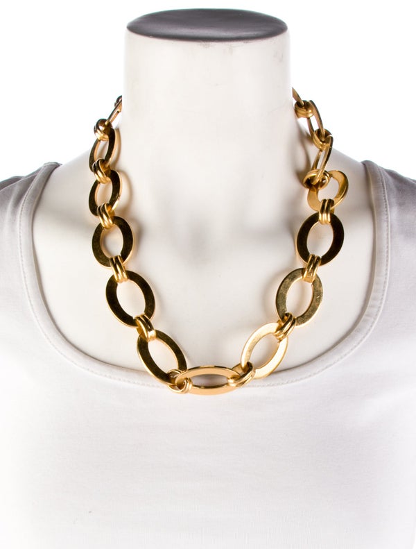 Chanel Vintage Oval Link Chain Necklace