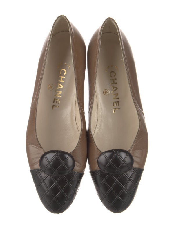 Chanel Vintage Quilted Pattern Ballet Flats