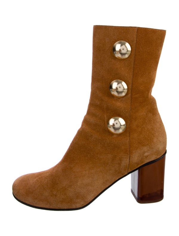 Chloé Suede Studded Accents Boots