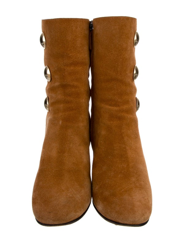 Chloé Suede Studded Accents Boots
