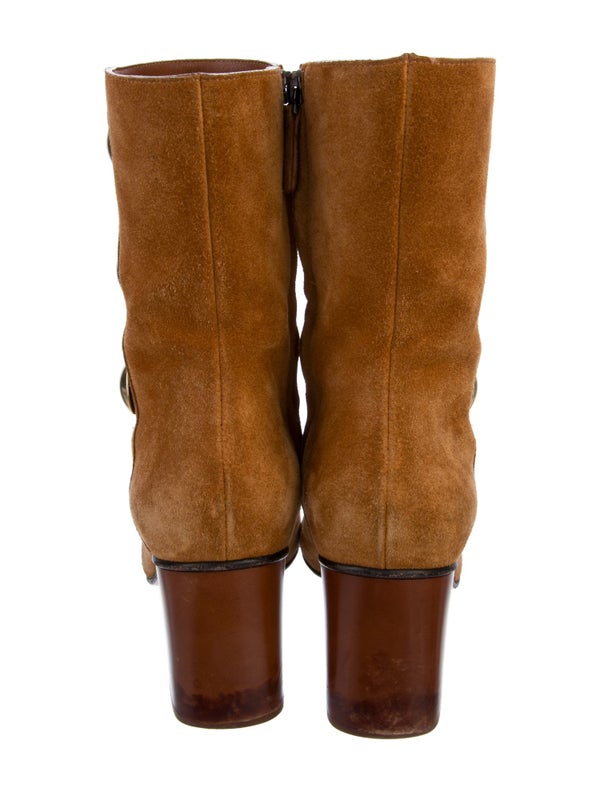Chloé Suede Studded Accents Boots