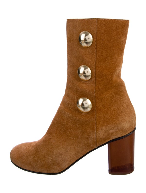 Chloé Suede Studded Accents Boots