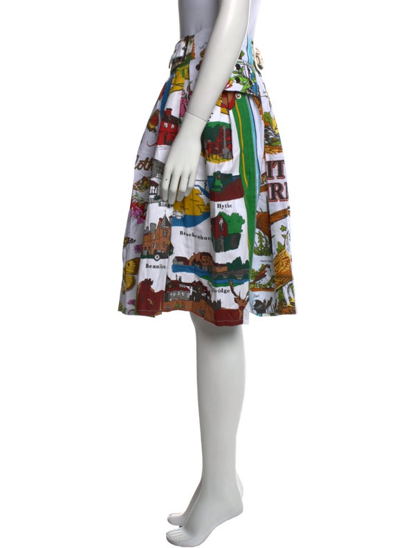 Chopova Lowena Printed Knee-Length Skirt W/ Tags