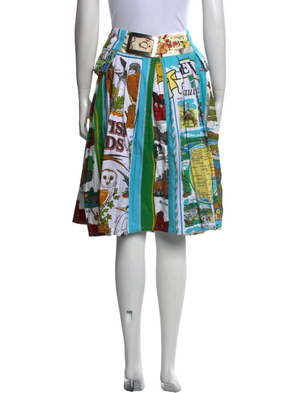 Chopova Lowena Printed Knee-Length Skirt W/ Tags