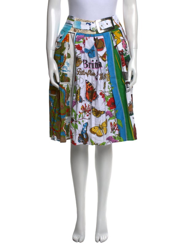 Chopova Lowena Printed Knee-Length Skirt W/ Tags