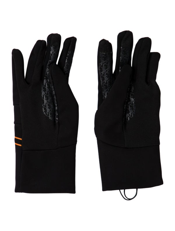 Christian Dior Black Polyamide Logo Gloves W/Tags
