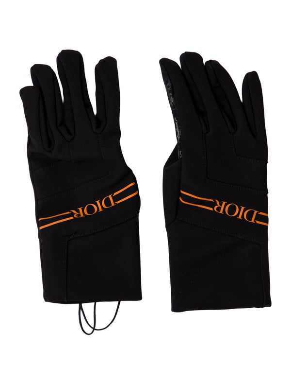 Christian Dior Black Polyamide Logo Gloves w/Tags