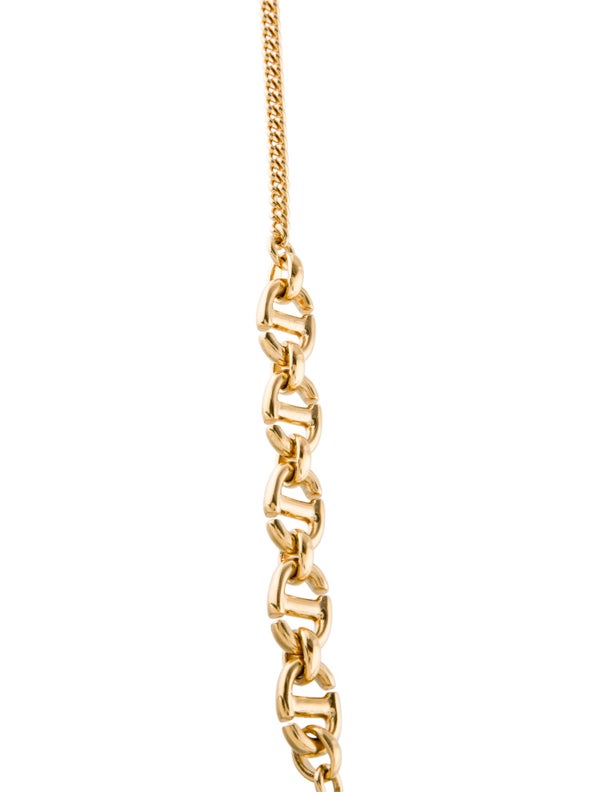 Christian Dior 'CD' Chain Link Long Necklace
