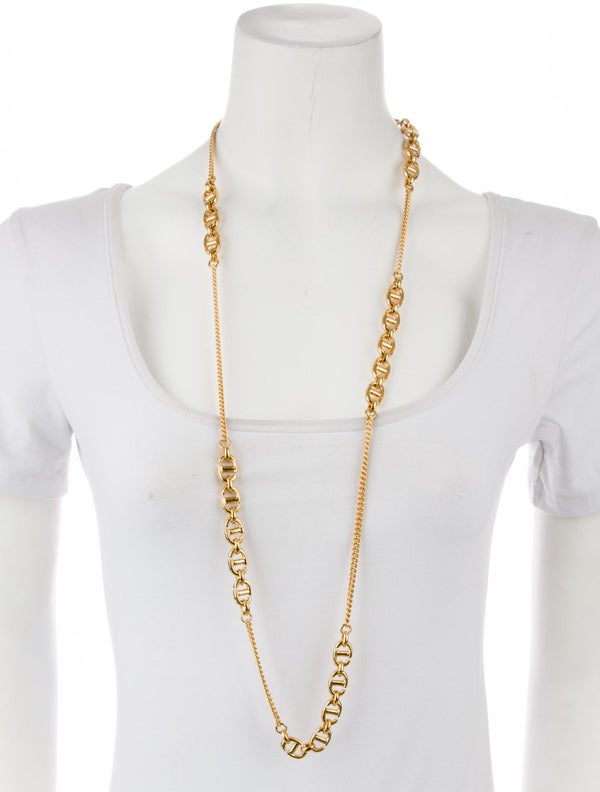 Christian Dior 'CD' Chain Link Long Necklace