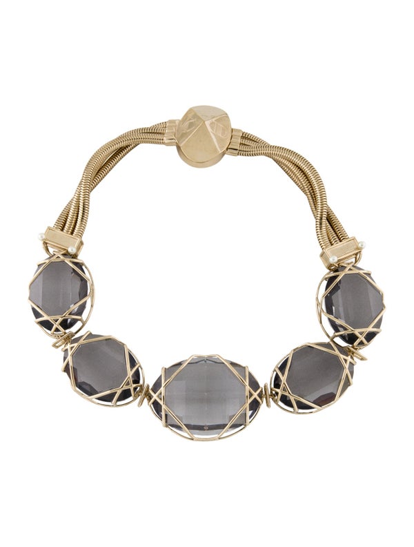 Christian Dior Faux Pearl & Crystal Collar Necklace