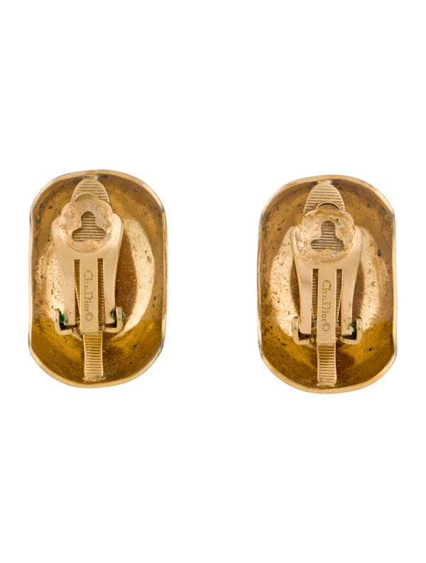 Christian Dior Vintage Dome Clip-On Earrings