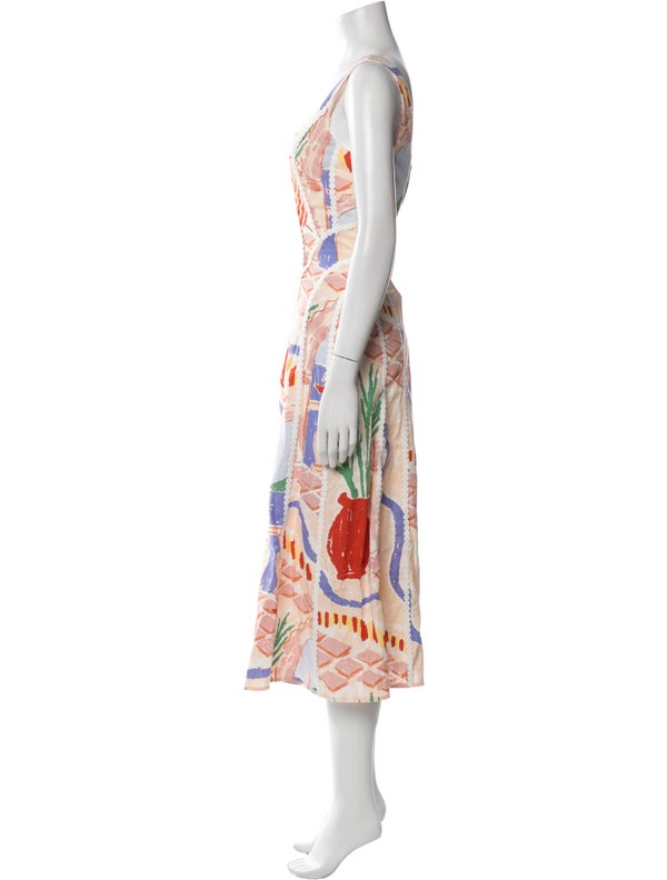 Christian Lacroix Linen Midi Length Dress W/ Tags