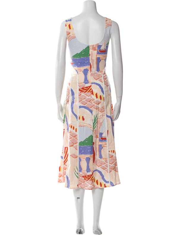 Christian Lacroix Linen Midi Length Dress W/ Tags