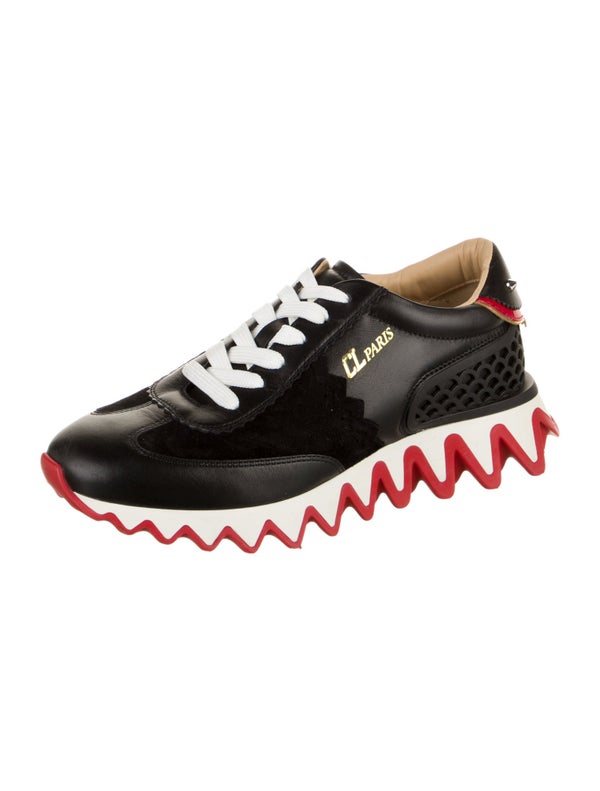 Christian Louboutin Spike Accents Leather Sneakers