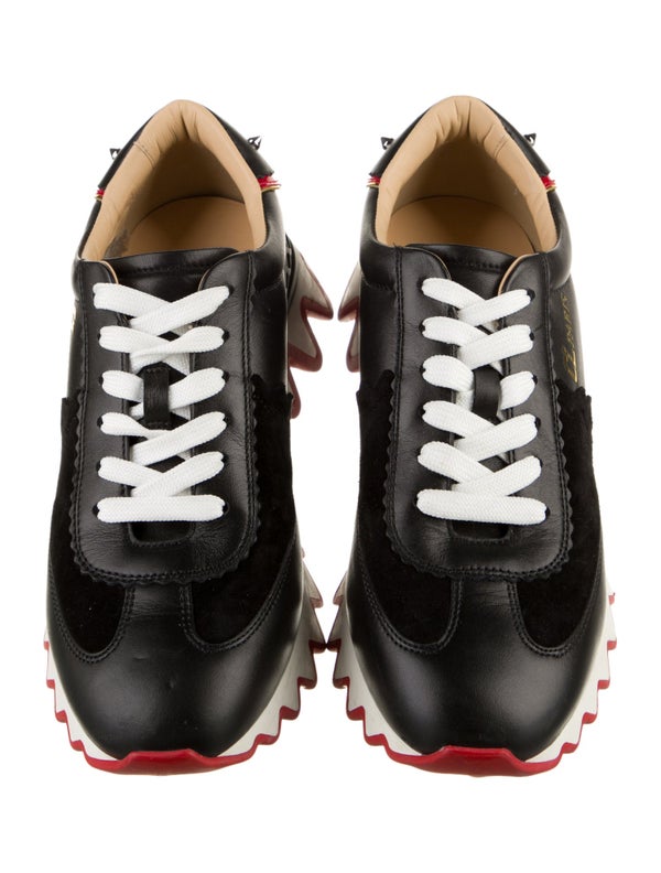 Christian Louboutin Spike Accents Leather Sneakers