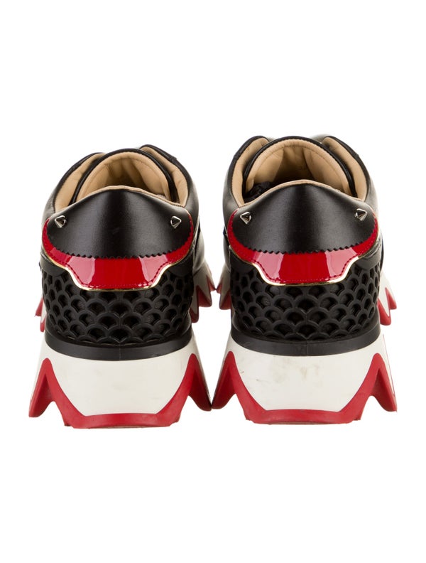 Christian Louboutin Spike Accents Leather Sneakers