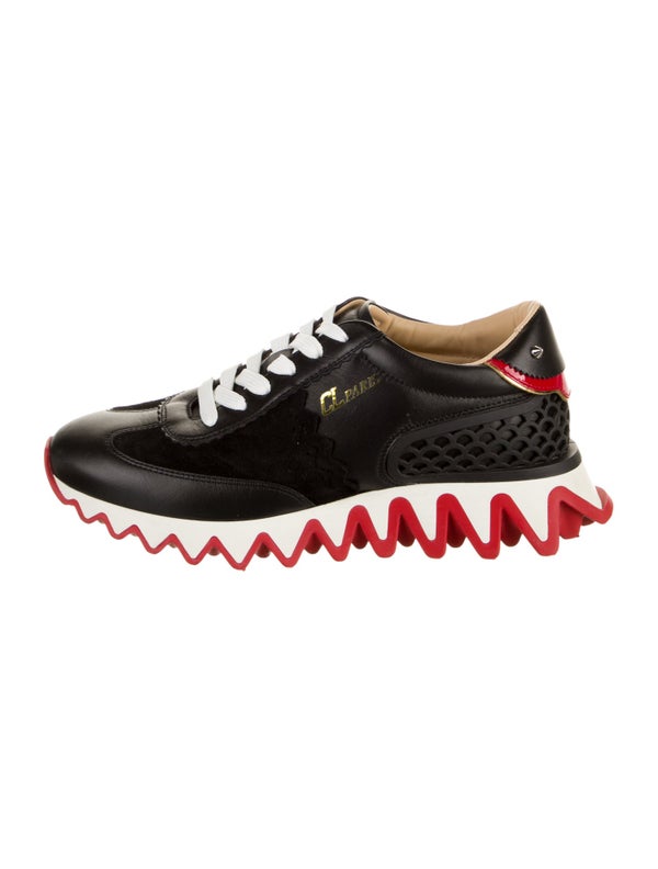 Christian Louboutin Spike Accents Leather Sneakers
