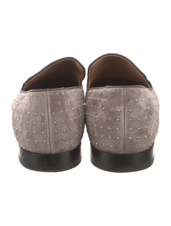 Christian Louboutin Suede Studded Accents Loafers