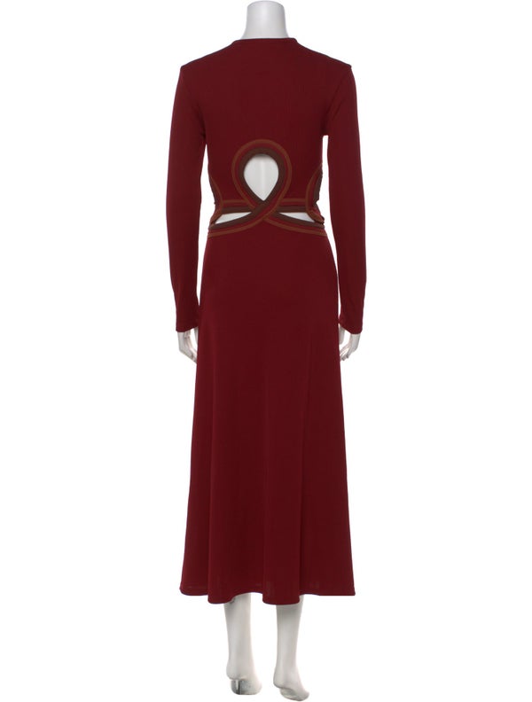 Christopher Esber Crew Neck Long Dress