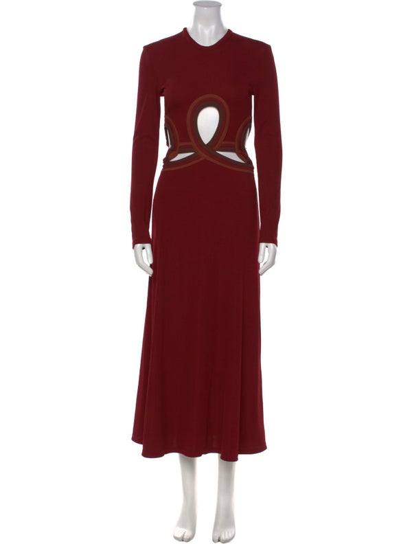 Christopher Esber Crew Neck Long Dress