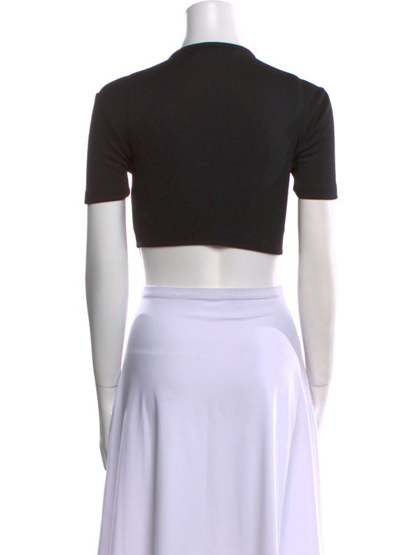 Christopher Esber Crew Neck Short Sleeve Crop Top