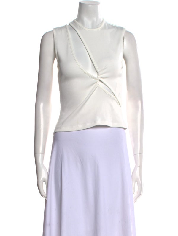 Christopher Esber Crew Neck Sleeveless Crop Top