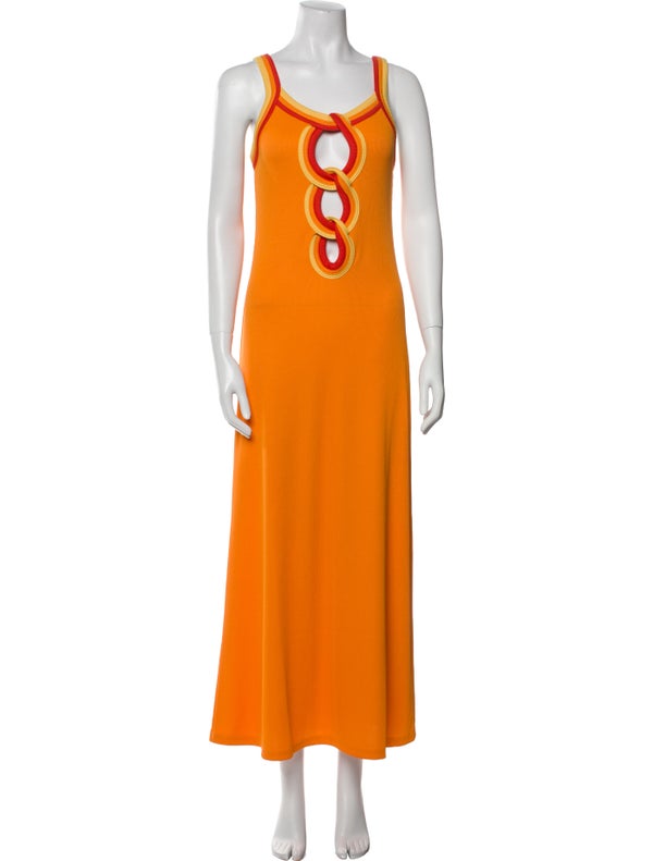 Christopher Esber Scoop Neck Long Dress
