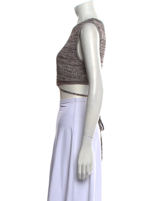 Christopher Esber Scoop Neck Sleeveless Crop Top
