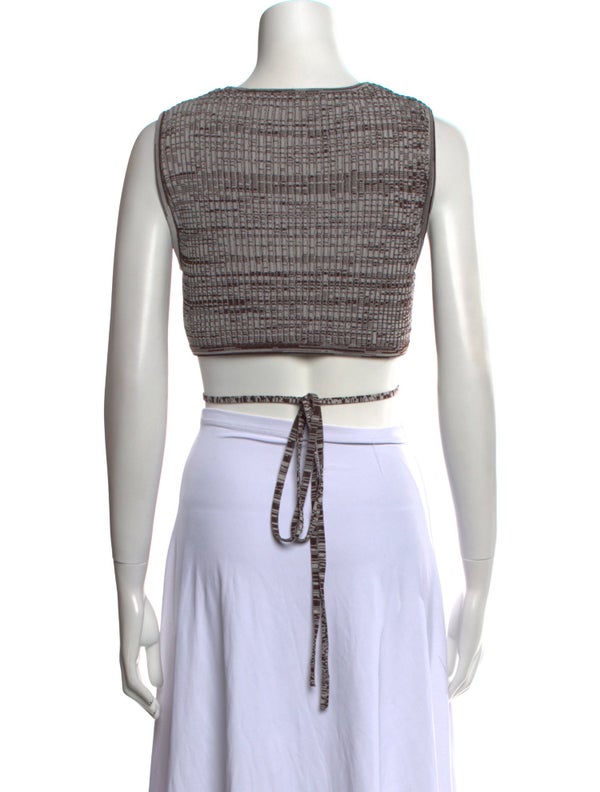 Christopher Esber Scoop Neck Sleeveless Crop Top