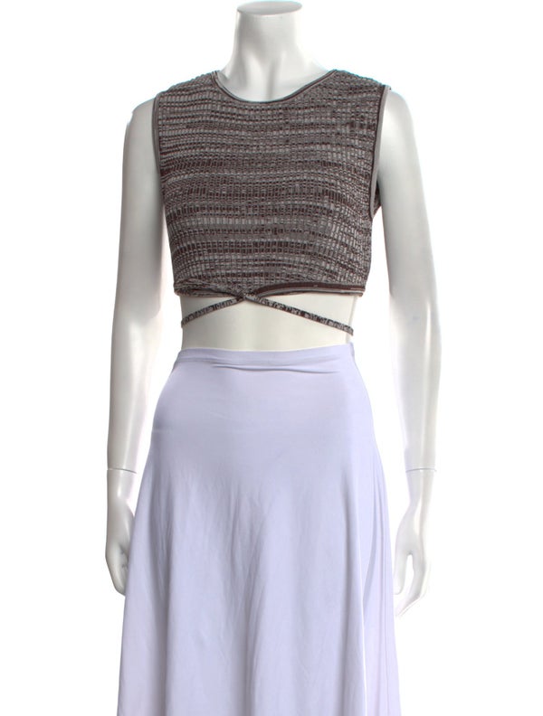 Christopher Esber Scoop Neck Sleeveless Crop Top