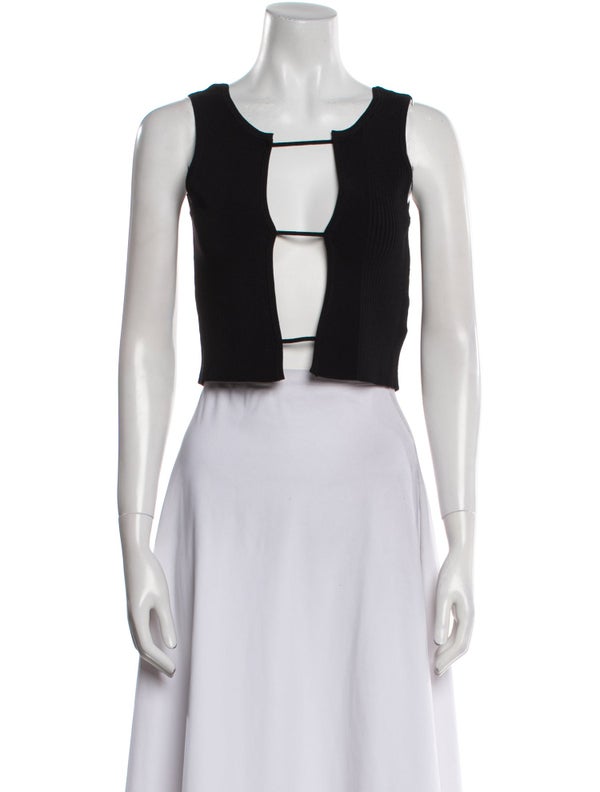 Christopher Esber Scoop Neck Sleeveless Crop Top