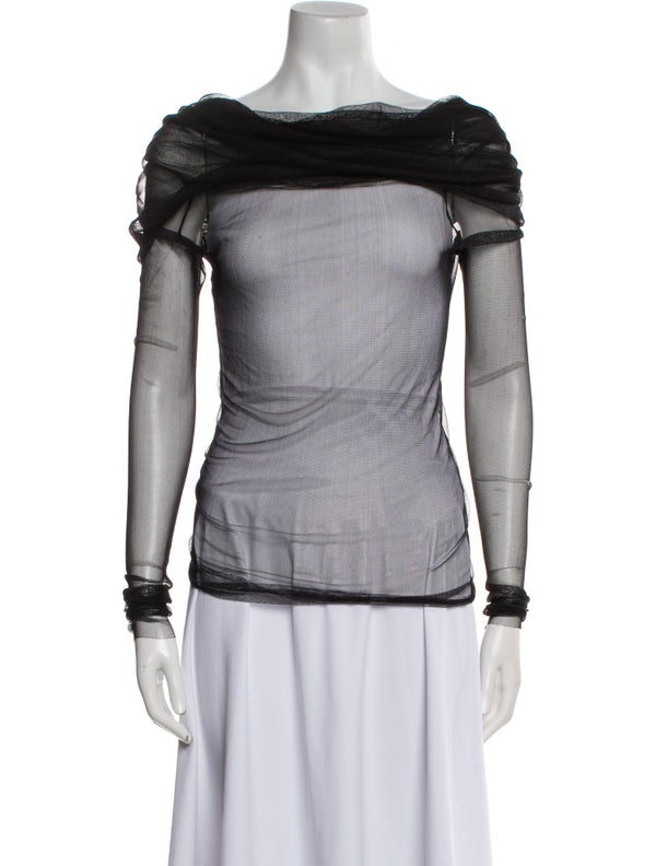 Christopher Esber Silk Bateau Neckline Top W/ Tags