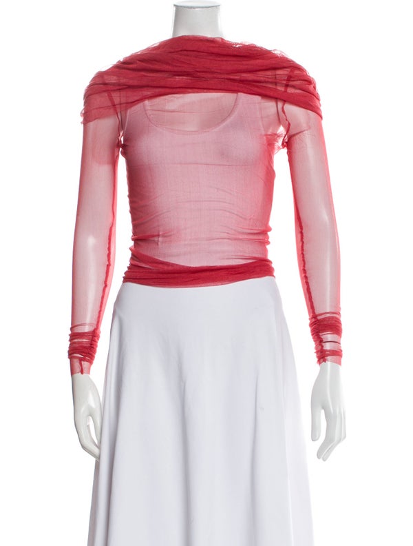 Christopher Esber Silk Off-The-Shoulder Crop Top