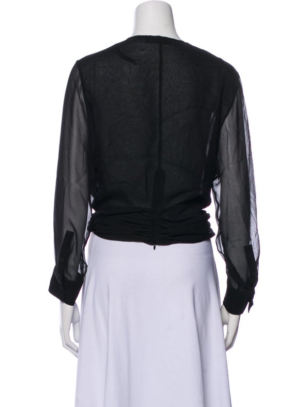 Christopher Esber Silk V-Neck Crop Top