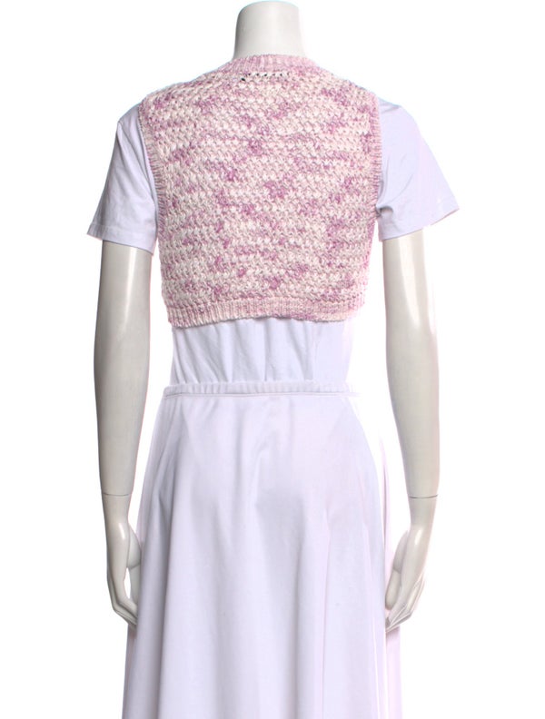 Christopher Esber Striped V-Neck Crop Top