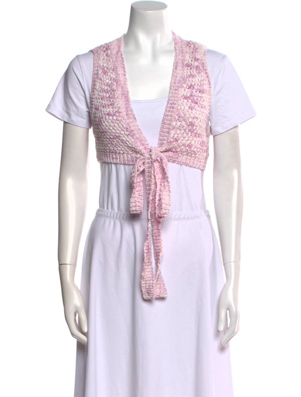 Christopher Esber Striped V-Neck Crop Top