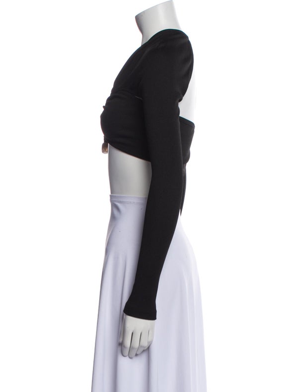 Christopher Esber V-Neck Long Sleeve Crop Top