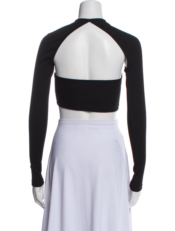 Christopher Esber V-Neck Long Sleeve Crop Top
