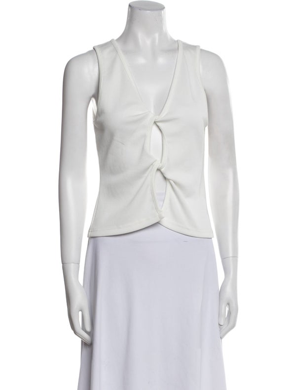 Christopher Esber V-Neck Sleeveless Crop Top