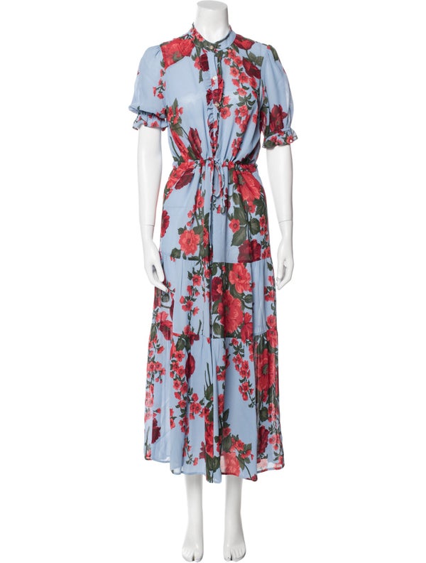 Christy Dawn Floral Print Midi Length Dress