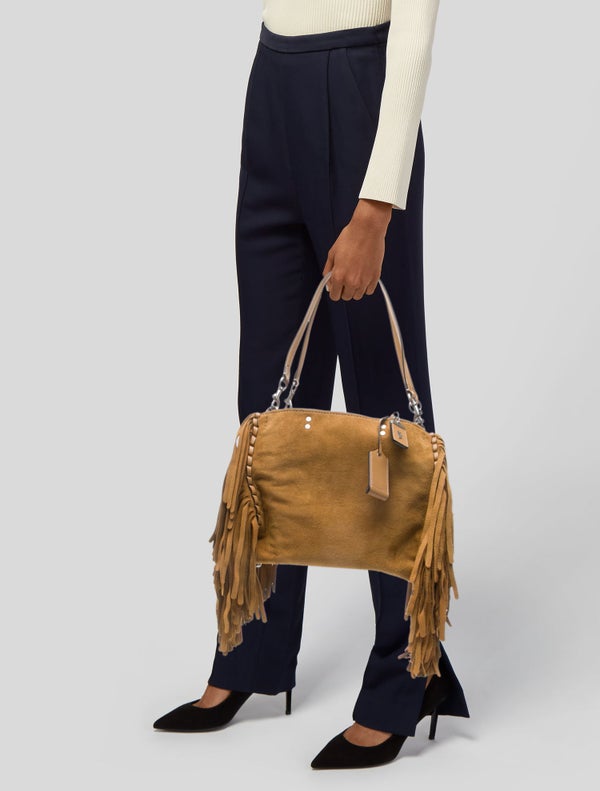 Coach Suede Top Handle Bag