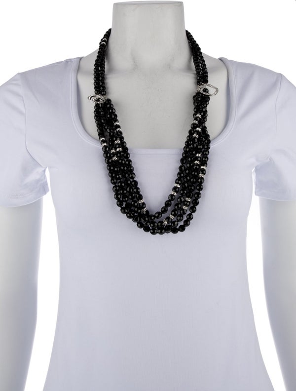 Kenneth Jay Lane Crystal Multistrand Bead Collar Necklace