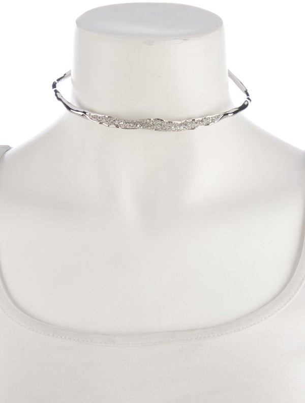 Alexis Bittar Crystal Solanes Skinny Choker Necklace