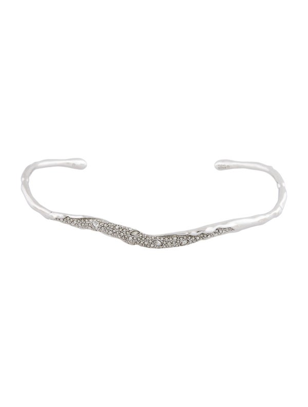 Alexis Bittar Crystal Solanes Skinny Choker Necklace