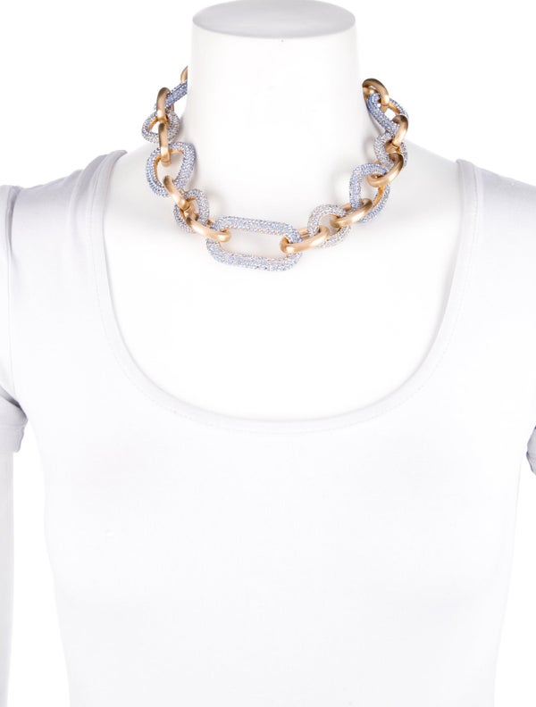 Cult Gaia Crystal "Reyes" Chain Link Necklace