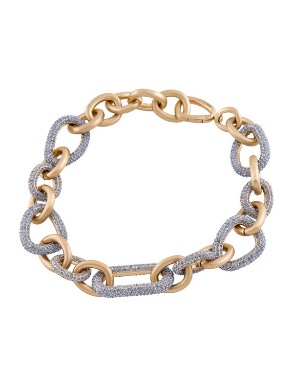 Cult Gaia Crystal "Reyes" Chain Link Necklace