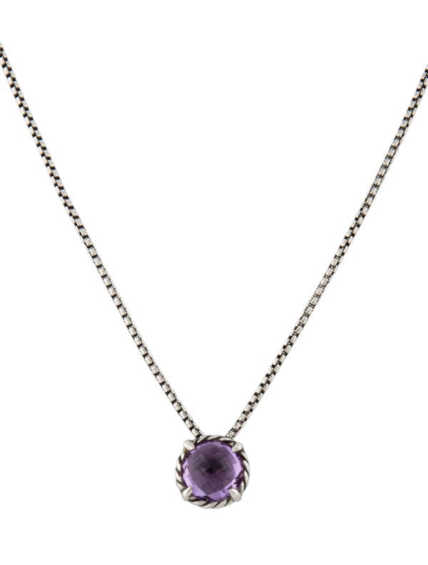 David Yurman Amethyst Chatelaine Pendant Necklace